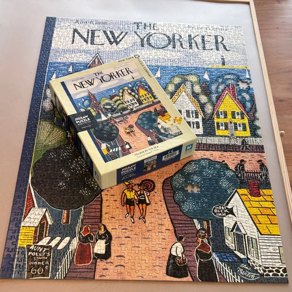The New Yorker Scenic Town Jigsaw Puzzle - Blue, Yellow, Green